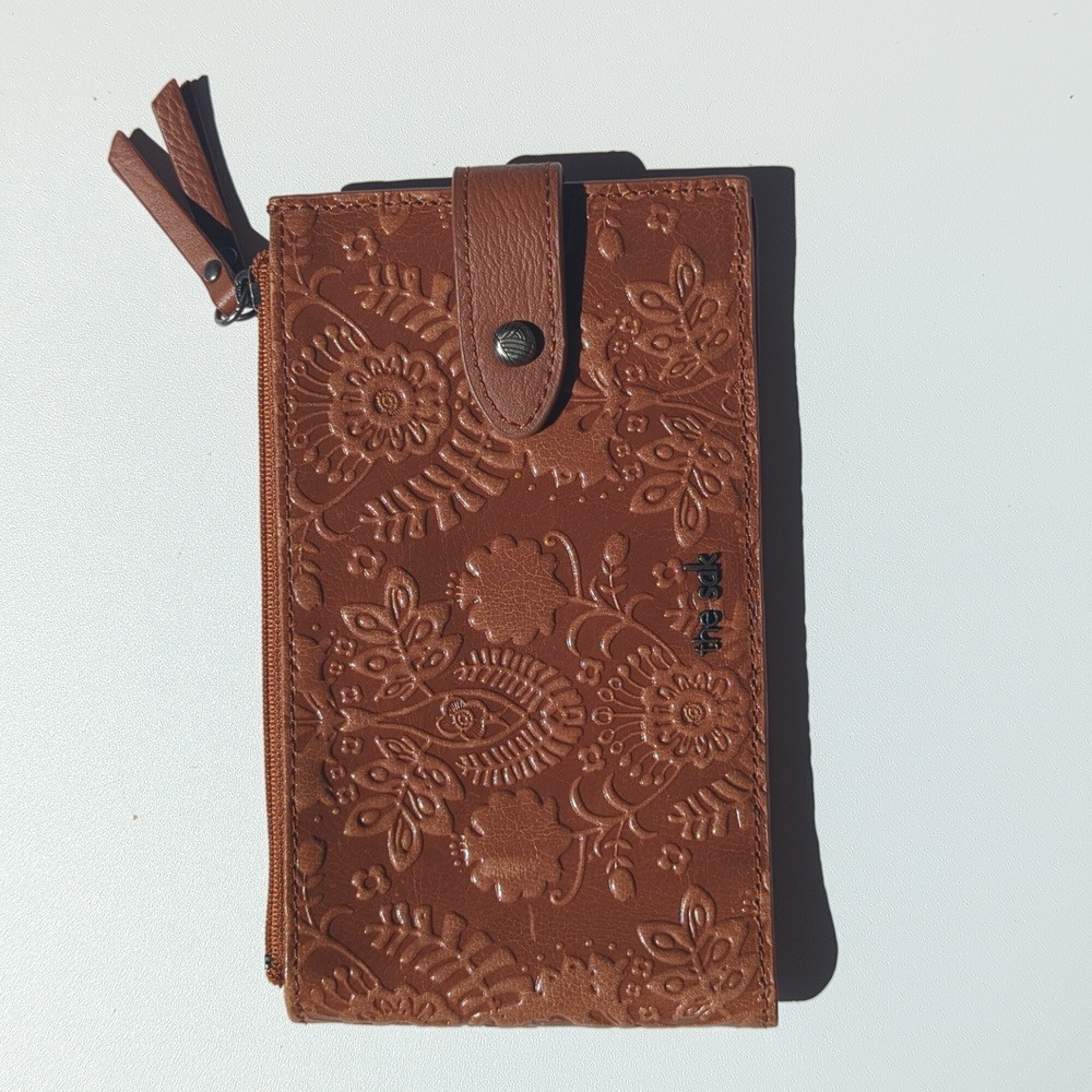 The Sak Card Wallet Flower Print Double Zipper Pockets